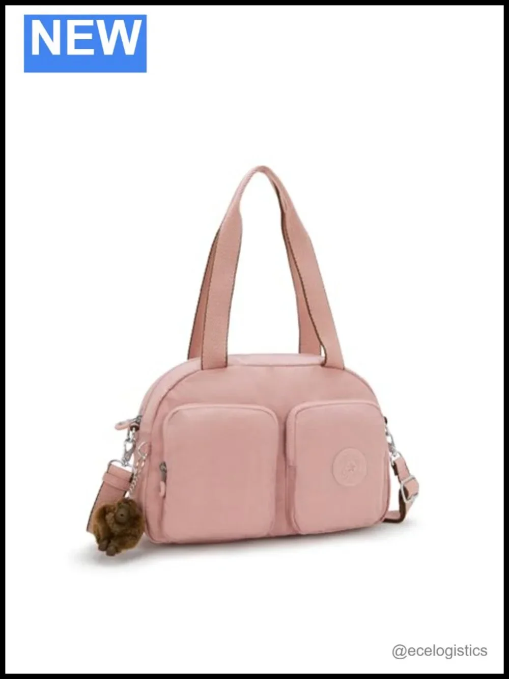 Recycled Nylon Shoulder Bag with Crossbody Strap, 11L